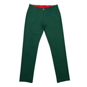 Redvanly Golf Pants Mens Medium Green Stretch Performance Athletic Slim Fit